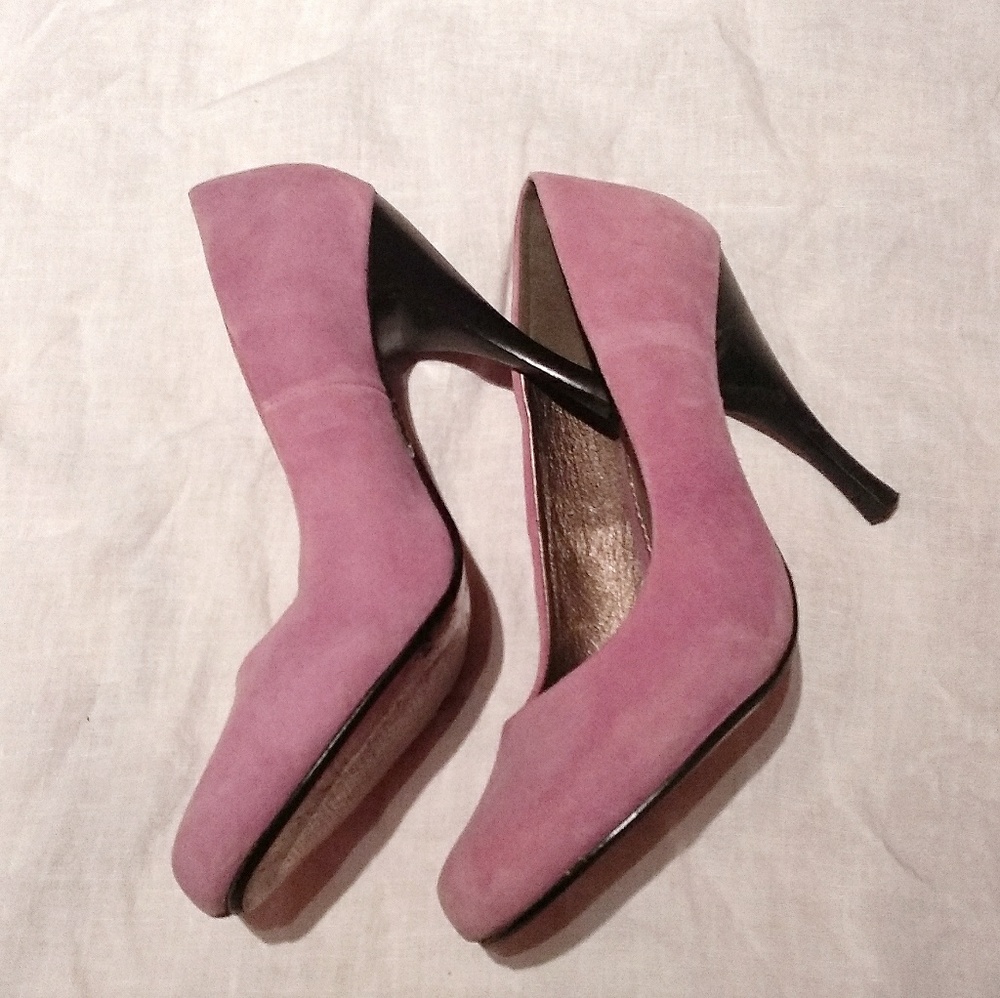 Pink Suede Heels